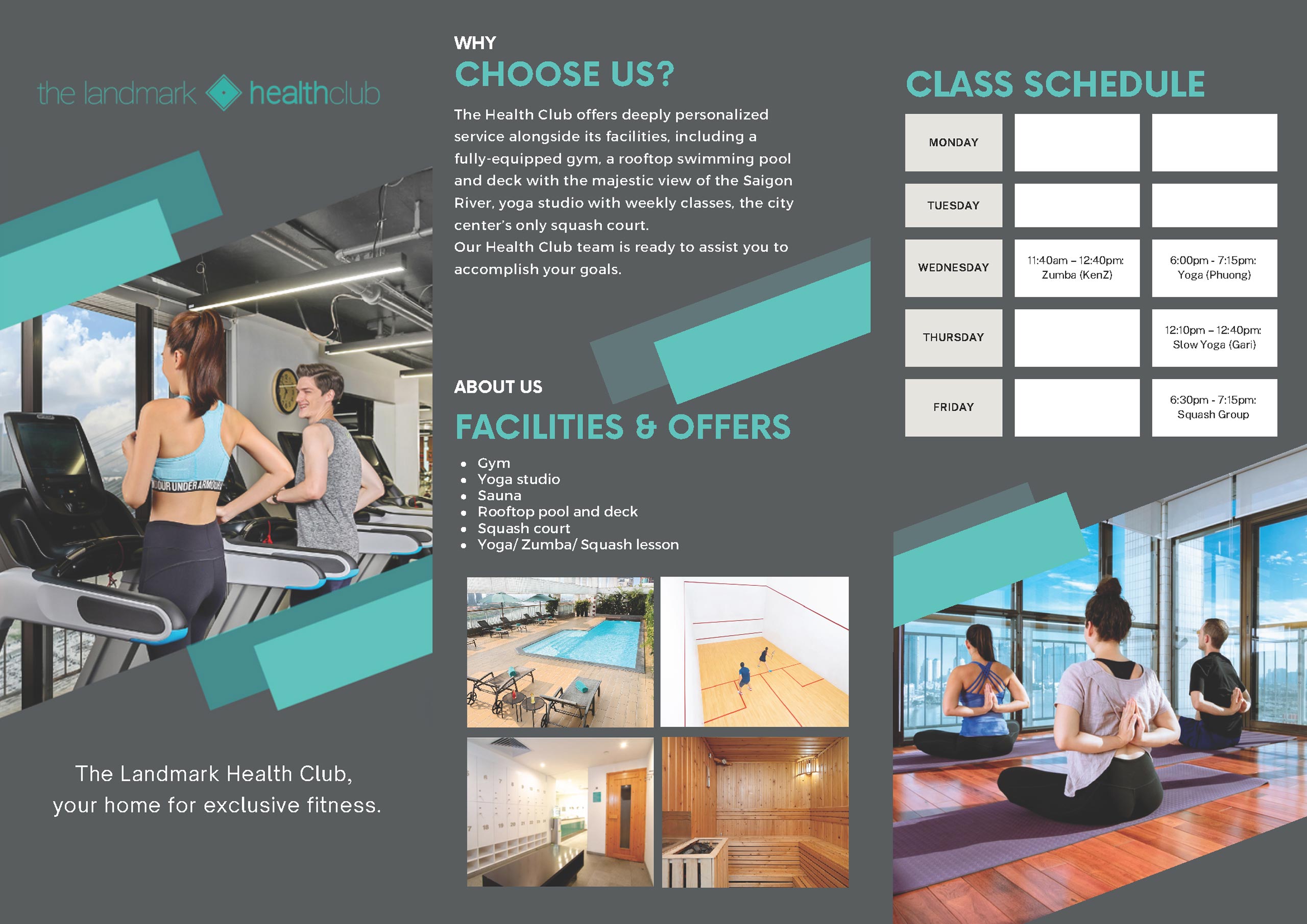 The Landmark Health Club Flyer